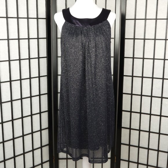 Women's Black Shimmery Bow Tie Back Dress - Med. - Picture 1 of 6